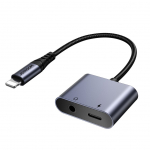 Adaptrid Joyroom  Joyroom SY-L01 Lightning to Lightning / 3.5 mm mini jack DAC adapter 2in1 - black