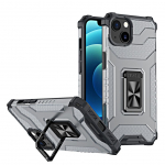 Tagakaaned Hurtel  Crystal Ring Case Kickstand Tough Rugged Cover for iPhone 12 mini black