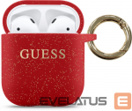 Korpus k&otilde;rvaklappidele Guess Airpods Pro Glitter Silicone Case Red