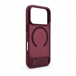 Tagakaaned Evelatus Apple iPhone 18 Pro Rubber Coated MagSafe With Stand Case Burgundy