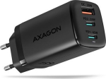Arvutid ja tahvelarvutid Axagon  Axagon GaN wallcharger 240V / 3x port (USB + dual USB-C)  PD3.0/QC4+/PPS/Apple. 65W total power.