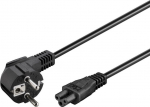 Kaabel Goobay Power supply cord (CEE/7/7 to mickey), angled 68004 1.8 m, Black