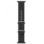 Rihm iWear S1 Grooved Soft Silicone 20mm strap for Apple Watch 49mm / 45mm / 44mm / 42mm Black