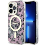 Tagakaaned Guess  Guess GUHMP14LHCFWSP iPhone 14 Pro 6.1" pink/pink hardcase Flower MagSafe