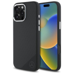 Muu telefoni lisavarustus Mercedes-Benz  Mercedes MEHMP16L23SUGDK iPhone 16 Pro 6.3" black/black hardcase Silicone Tonal Logo Wood Pattern MagSafe