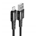 Kaabel Acefast  Acefast cable MFI USB - Lightning 1.2m, 2.4A black (C1-02 black)