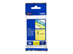 Tarvikud ja tarvikud Brother  TZe-611 Laminated Tape Black on Yellow, TZe, 8 m, 6 mm