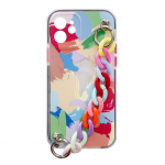 Tagakaaned Hurtel  Color Chain Case gel flexible elastic case cover with a chain pendant for iPhone 8 Plus / iPhone 7 Plus multicolour