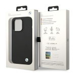 Tagakaaned BMW  BMW Silicone Metal Logo iPhone 15 Pro Max Case - Black