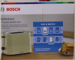 R&ouml;ster Bosch SALE OUT. TAT3M127 MyMoment Compact toaster, 950 W, 2 slots, Beige | SALE OUT. Compact Toaster | TAT3M127 MyMoment | Number of slots 2 | Housing material Plastic | Beige | DAMAGED PACKAGING AND ITEM BODY (EDGE)