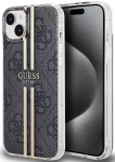 Tagakaaned Guess - iPhone 15 black hardcase IML 4G Gold Stripe Black