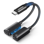 Muud kaubad Ugreen Ugreen 2in1 USB-C to 2xUSB-C Audio Adapter (Audio + Charging) - Black - OUTLET