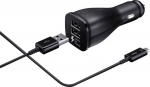 Autolaadijad Samsung Car Fast Charger 2x MicroUSB 2A Black