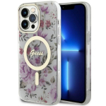 Tagakaaned Guess  Guess GUHMP14LHCFWST iPhone 14 Pro 6.1" transparent hardcase Flower MagSafe