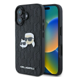 Muu telefoni lisavarustus Karl Lagerfeld  Karl Lagerfeld Monogram Karl & Choupette Head Pin iPhone 16 Case - Black