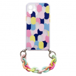 Tagakaaned Hurtel  Color Chain Case gel flexible elastic case cover with a chain pendant for iPhone 8 Plus / iPhone 7 Plus multicolour