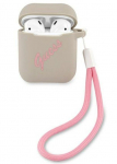 Korpus k&otilde;rvaklappidele Guess Apple AirPods 1/2 cover Silicone Vintage case Grey