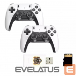 M&auml;ngukonsoolid GameBox HY01 64bit Retro 20K Game 4K Hdmi stick console / Android Box x2 wireless controllers White