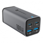 Adaptrid Forcell Desktop charger Forcell F-Energy GaN III 2 x USB C + 2 x USB A QC4.0 PD 5A 100W VT-49 gray