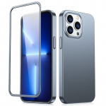 Tagakaaned Joyroom  Joyroom 360 Full Case front and back cover for iPhone 13 Pro Max + tempered glass screen protector grey (JR-BP928 tranish)