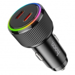Autolaadijad Hoco  Car charger Hoco 2 x USB C QC PD 50W NZ14B black