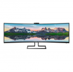 Monitorid Philips SuperWide curved LCD display 499P9H/00 48.8 ", VA, Dual QHD, 5120 x 1440 pixels, 32:9, 5 ms, 450 cd/m&sup2;, Black, Headphone out