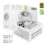 Toiteplokk gamemax  PSU | GX PRO 1250G WH | 1250 W | Gold | White | Full Modular