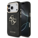 Tagakaaned Guess Apple iPhone 18 Pro Max HC 4G PU W/ Big 4G Classic Logo GD Black