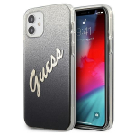 Tagakaaned Guess  Guess GUHCP12SPCUGLSBK iPhone 12 mini 5.4" black/black hardcase Glitter Gradient Script
