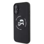 Tagakaaned Karl Lagerfeld Apple iPhone 16 Liquid Silicone K&CH Heads MagSafe Case Black