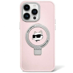 Tagakaaned Karl Lagerfeld  Karl Lagerfeld KLHMP15LHMRSCHP iPhone 15 Pro 6.1" pink/pink hardcase Ring Stand Choupette Head MagSafe