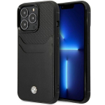 Tagakaaned BMW Case BMW BMHCP14X22RSEPK iPhone 14 Pro Max 6.7" black/black Leather Card Slot