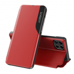 Tagakaaned Hurtel  Eco Leather View Case elegant bookcase type case with kickstand for Samsung Galaxy A22 4G red