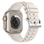 Rihm Forcell Strap to Apple Watch Forcell F-Design FA06 silicone holes 42 / 44 / 45 / 49 mm white