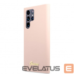 Tagakaaned Guess Samsung Samsung S22 Ultra Silicone Metal Logo Case Pink