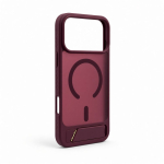 Tagakaaned Evelatus Apple iPhone 18 Pro Max Rubber Coated MagSafe With Stand Case Burgundy
