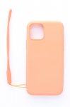 Tagakaaned Evelatus Apple iPhone 11 Pro Soft Touch Silicone Case with Strap Pink