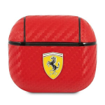 Tagakaaned Ferrari  Ferrari FESA3CARE AirPods 3 cover red/red On Track PU Carbon