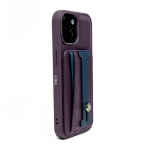 Tagakaaned iLike Apple iPhone 15 Pro LEATHER POCKET STAND COVER Purple