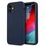 Tagakaaned Guess  Guess GUHCP12SLSVSBL iPhone 12 mini 5.4" blue/blue hardcase Script Vintage