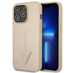 Tagakaaned Guess  Guess GUHCP13LPSATLE iPhone 13 Pro / 13 6.1" beige/beige hardcase SaffianoTriangle Logo