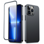 Tagakaaned Joyroom  Joyroom 360 Full Case front and back cover for iPhone 13 Pro Max + tempered glass screen protector black (JR-BP928 black)