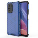 Tagakaaned Hurtel - Honeycomb Case armor cover with TPU Bumper for Xiaomi Redmi K40 Pro+ / K40 Pro / K40 / Poco F3 blue