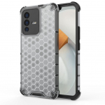 Tagakaaned Hurtel  Honeycomb case armored cover with a gel frame for Vivo V23 5G transparent