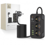 Muu telefoni lisavarustus Tech-Protect  Tech-Protect PC3X6 Power Strip 3 Sockets 240V + 3xUSB-A + 3xUSB-C 200cm - Black