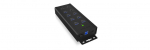 Ruuterid Raidsonic 7-port Industrial hub IB-HUB1703-QC3 0.71 m, Black, USB Type-A