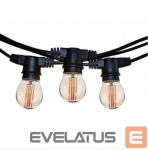 &Otilde;uevalgustid Visional Led Dārza Virtene E27 Spuldzēm / Melna / Patronu skaits 15 / 15m / H05VV-F 2*0.75 inline