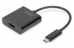 &Uuml;leminek Digitus USB Type-C to HDMI Adapter DA-70852 0.15 m, Black, USB Type-C