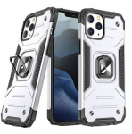 Tagakaaned Wozinsky Apple iPhone 13 Ring Armor Case Kickstand Tough Rugged Cover Silver