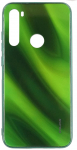 Tagakaaned Evelatus Xiaomi Xiaomi Redmi Note 8 / Redmi Note 8 2021 Water Ripple Full Color Electroplating Tempered Glass Case Green